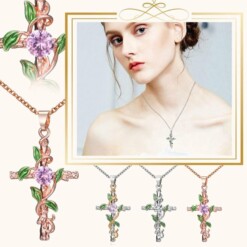Collana con ciondolo a forma di croce vintage
