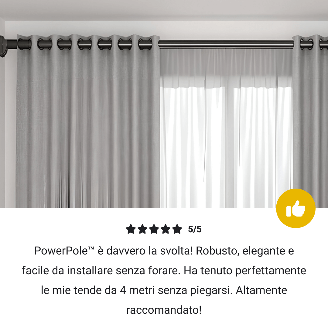 POWERPOLE – asta telescopica universale senza fori per appendere e organizzare (110–400 cm) - immagine 8