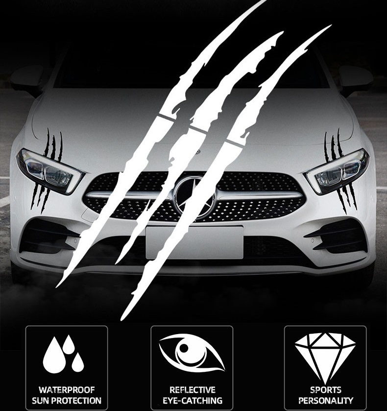 Adesivi riflettenti per auto MonsterClaw™ - 4 pz.