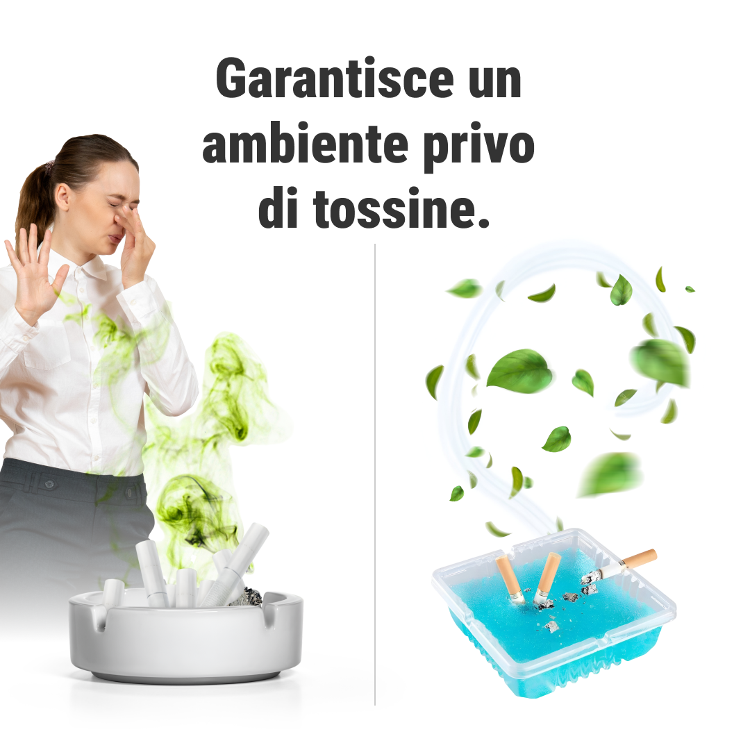 ASHFRESH: Posacenere portatile senza fumo e senza odori - 30+30 gratis - immagine 4