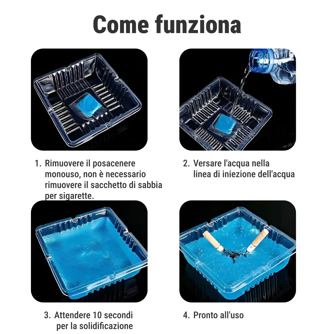 ASHFRESH: Posacenere portatile senza fumo e senza odori - 30+30 gratis - immagine 5