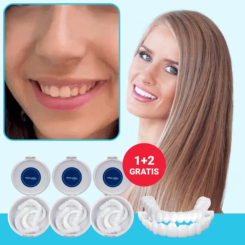Denti falsi WhiteSmile 1+2 GRATIS