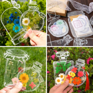 Alternative view of FLOWERMARKS™ SEGNALIBRI DI FIORI SECCHI TRASPARENTI - 80 PZ. 1+1 GRATIS!
