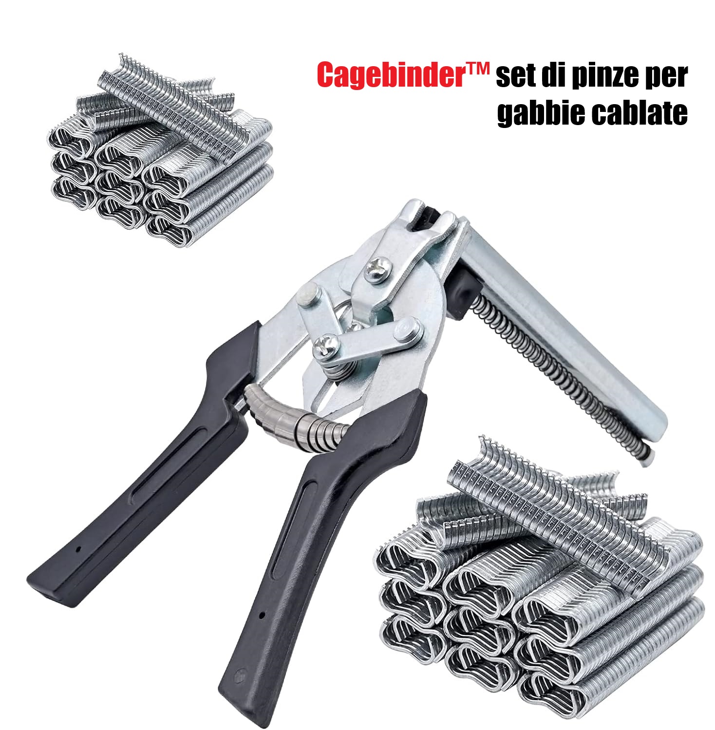 CAGEBINDER™ SET DI PINZE PER GABBIE IN FILO METALLICO