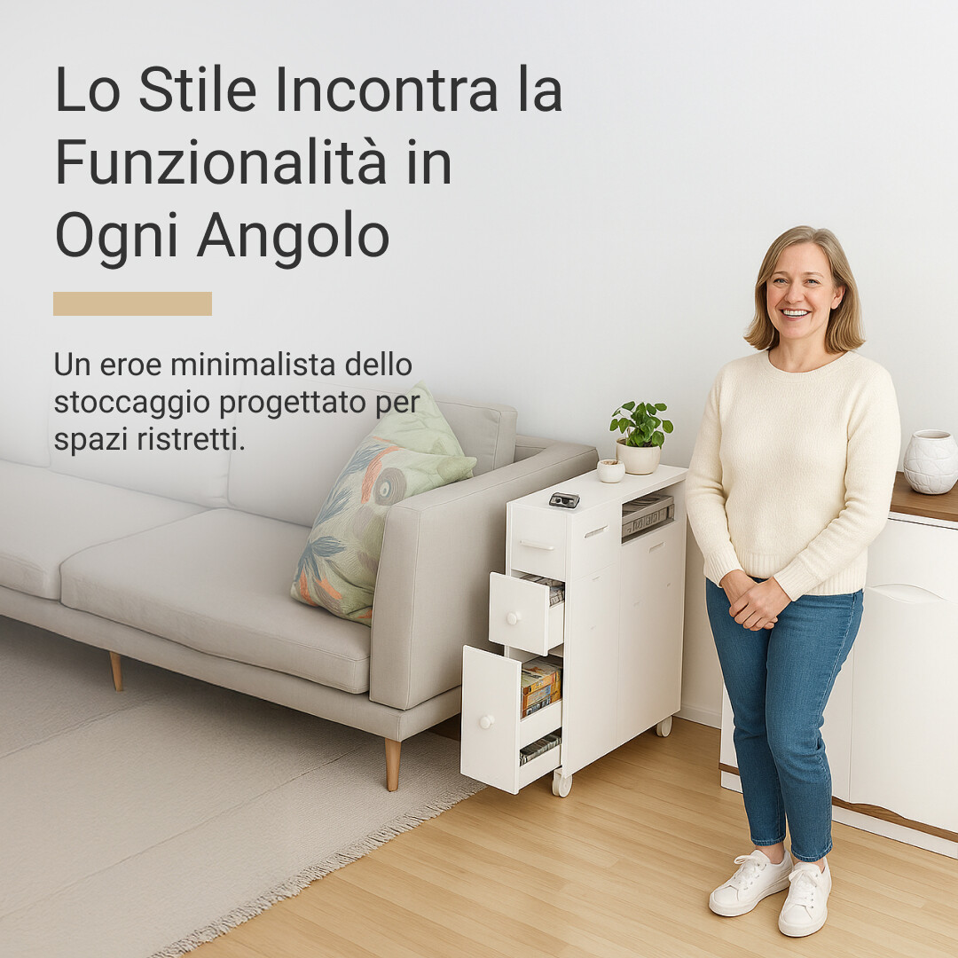 CornerEase™ - Armadietto ad Angolo Sottile per Bagno - immagine 2
