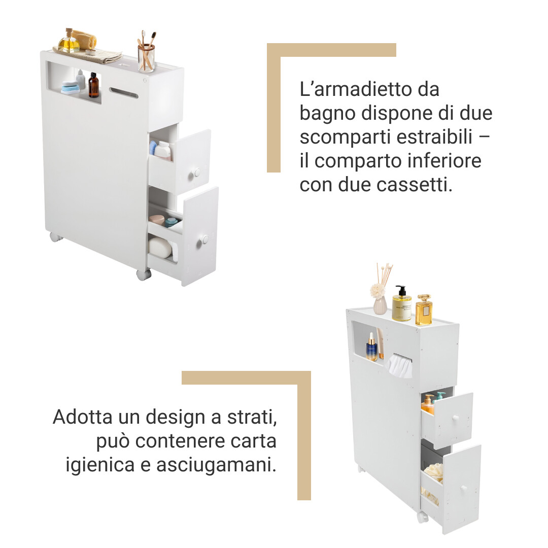 CornerEase™ - Armadietto ad Angolo Sottile per Bagno - immagine 3