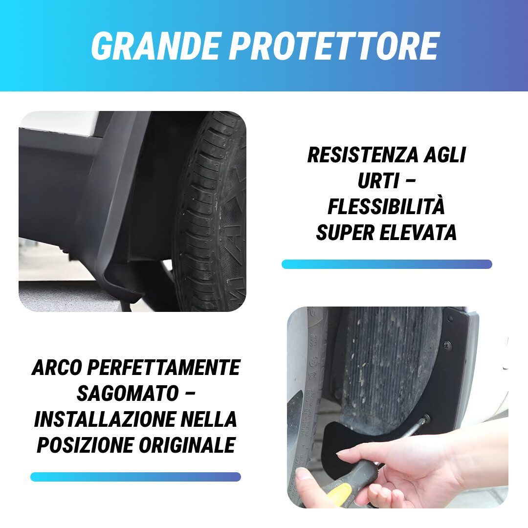 RuggedGuard™ - Parafango in gomma morbida per veicoli - Kit universale 4 pezzi per auto e SUV - immagine 2