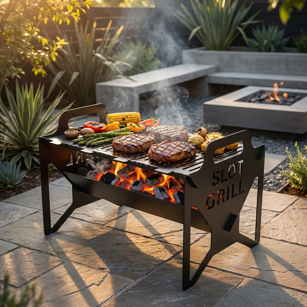 Grillix™ - Barbecue pieghevole portatile in acciaio