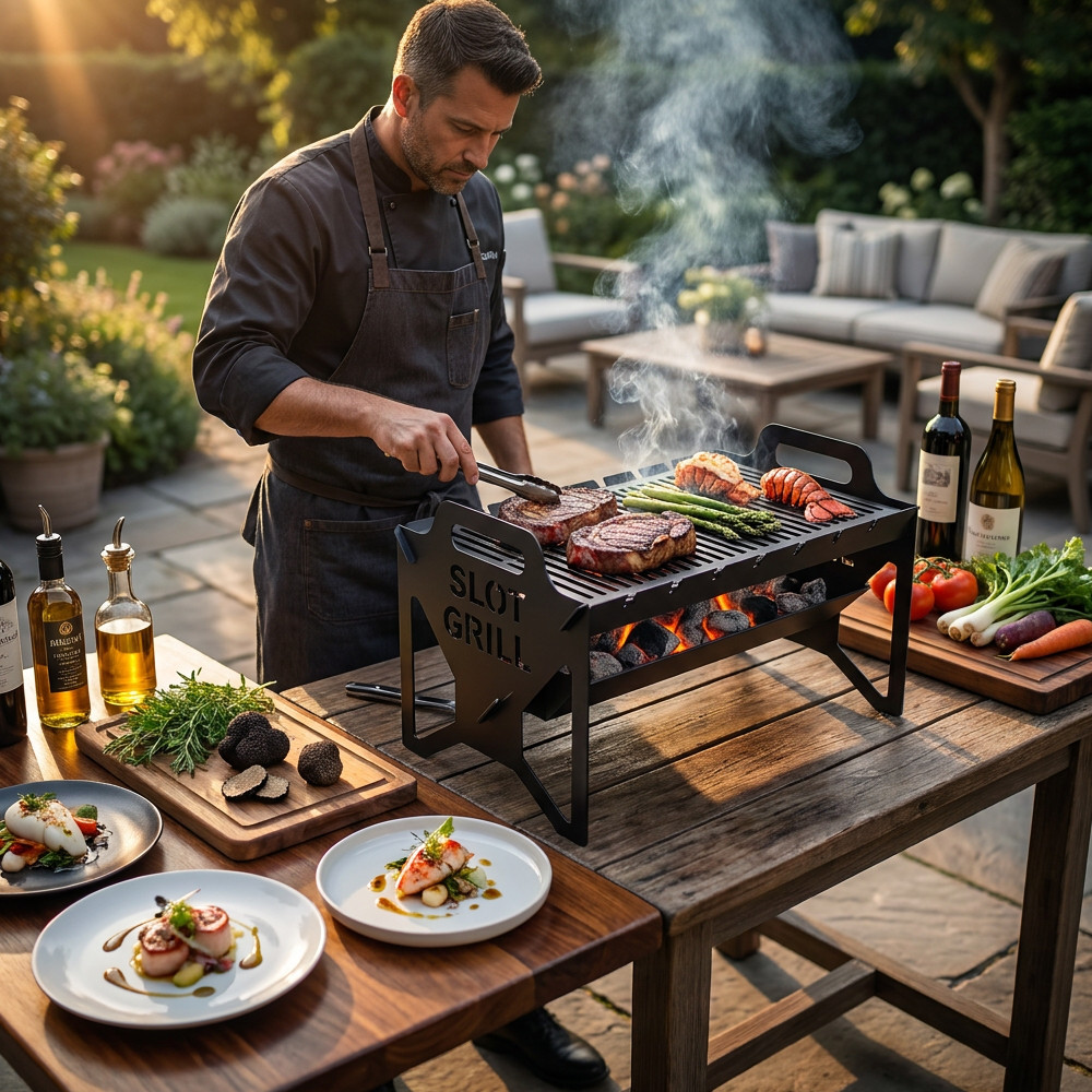 Grillix™ - Barbecue pieghevole portatile in acciaio - immagine 4