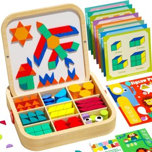 MosaicBox™ - Set di Tangram Magnetico in Legno – 288 Pezzi